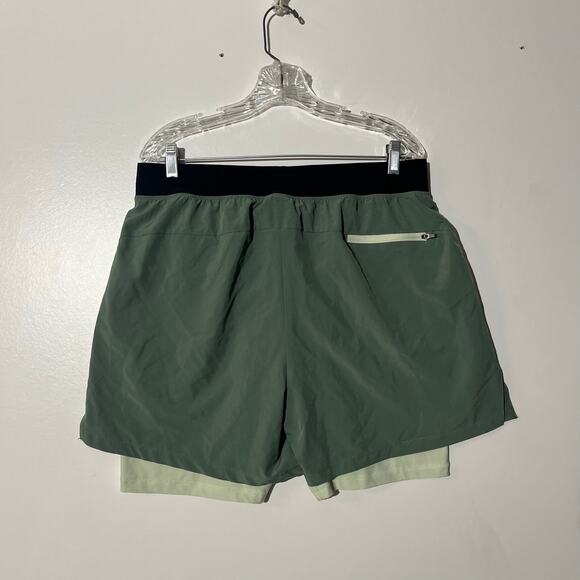 Asics Compression Shorts Green Running Gym Outerwear Shorts Men’s Size XL - Picture 4 of 7